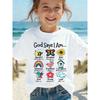 European Sizes Novelty Kids' Girls' "GOD SAYS I AM" Cartoon T-Shirt, Daily Casual Kawaii Crew Neck Short Sleeve, Spring/Summer Girls' Fashion