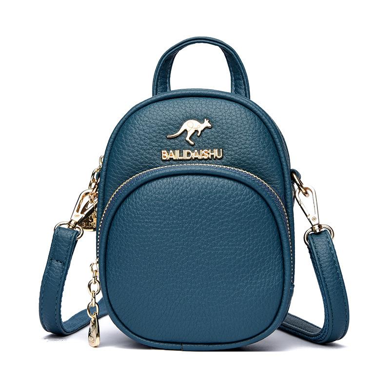 New Style of Genuine Leather Mobile Phone Bag for Women Hand-held Crossbody Bag  Head Layer Cowhide Shoulder Bag
