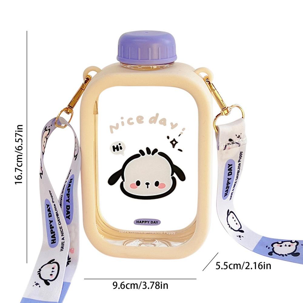 

Large Capacity Sports Water Bottle With Ropes 500ml Cute Travel Water Bottle Leak Proof Outdoor Cup For Camping Fitness Sports 500ml