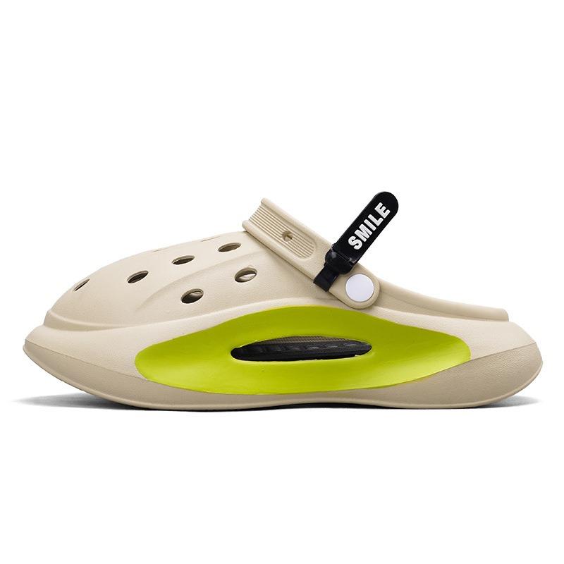 Summer New Men's Hole Shoes Fashion Bag Head Shoes Outdoor Non-slip Wear-resistant Soft-soled Sandals