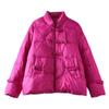 Guofeng Schnalle kurze Daunenjacke Damen 2025 Winter neue Mode Stehkragen Retro warm weiß Entendaunenjacke Tide