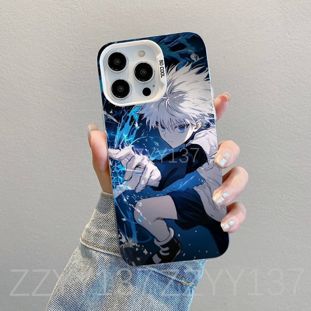 

Hunter X Hunter Killua Phone Case For iPhone 16,15,14,13,12,11,8,7,Pro,Max,Plus,Mini,XS,SE White Candy Matte Shockproof Cover iPhone15