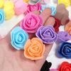 50pcs PE Foam Rose Head 3.5-4.5cm Artificial Flower For DIY Wedding Birthday Party Rose Bear Valentine's Day Gifts Garland Decor