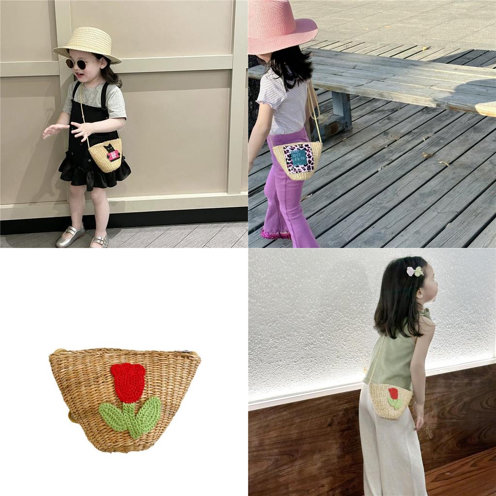 Fashionable Childrens Cute Cat Flower Print Crossbody Bag For Little Girls Perfect For Summer Outings