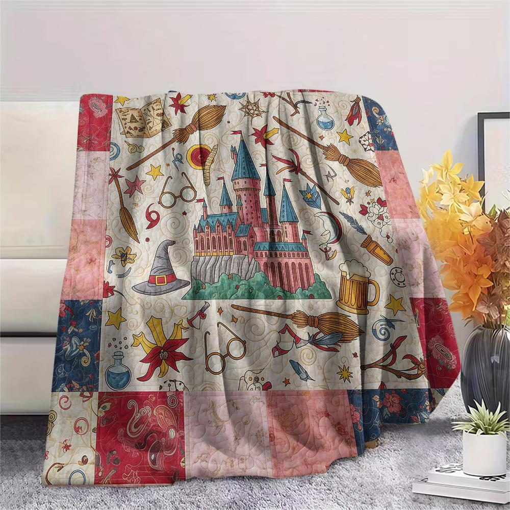 1 Pezzo Coperta in Flanella con Stampa Cartone Animato, Alta Qualità Confortevole per Tutte le Stagioni, Decorazione per la Casa, Calore e Comfort, Perfetta per Regalo di Natale Compleanno