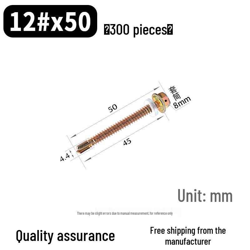 Sechskant-Selbstbohrschraube für Farbstahl und Dachziegel aus Harz mit verlängerter Bohrspitze