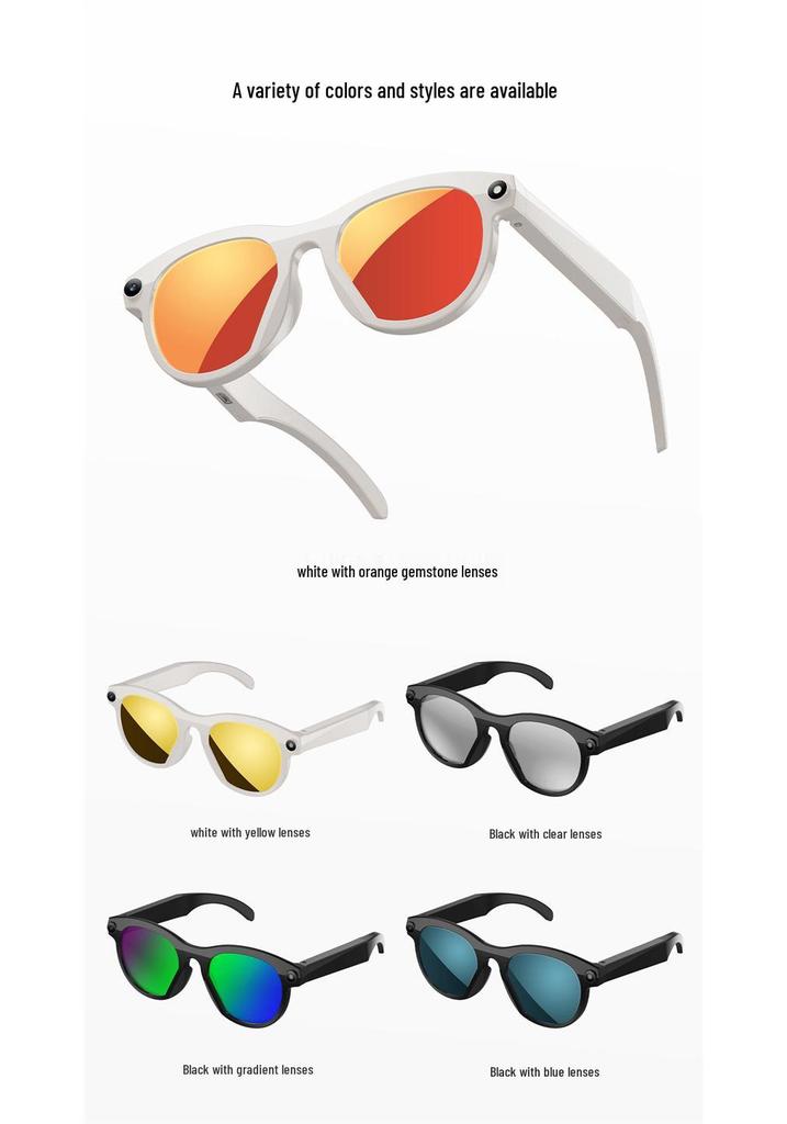 M88 Smart Glasses: 2MP AI Image Recognition, Real-time Translation, HD Photography, Bluetooth Calls.