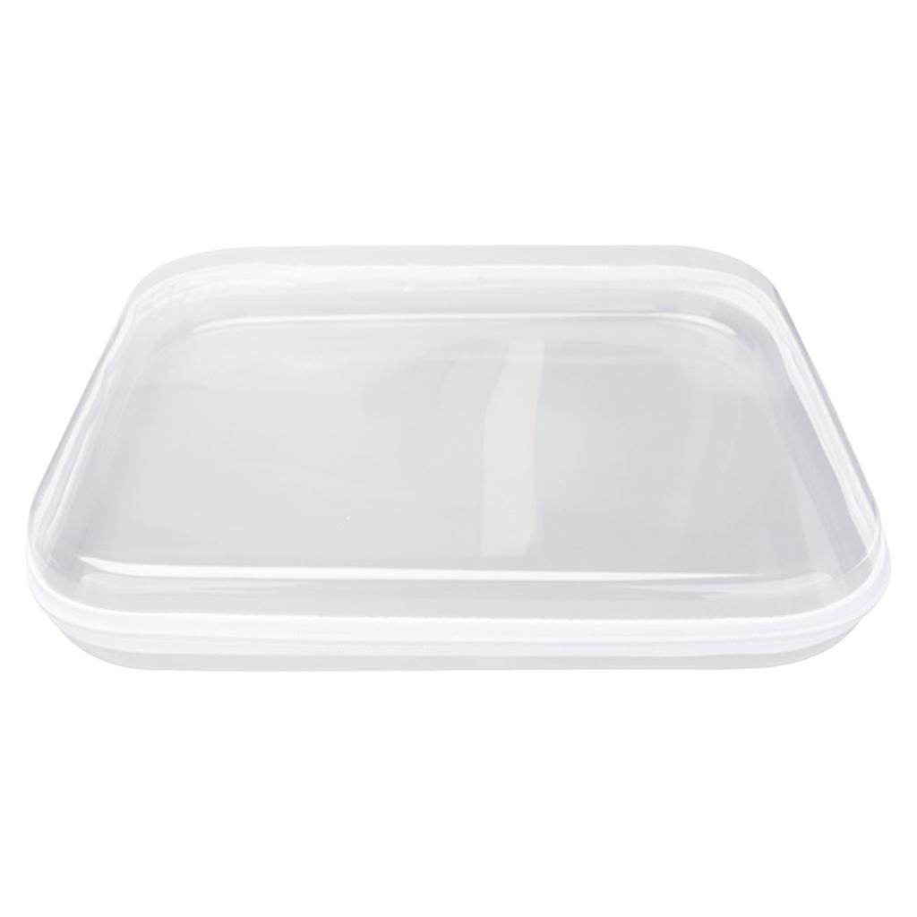 Transparent PVC Zippered Storage Box for Home Organization Durable Stackable Clear Container