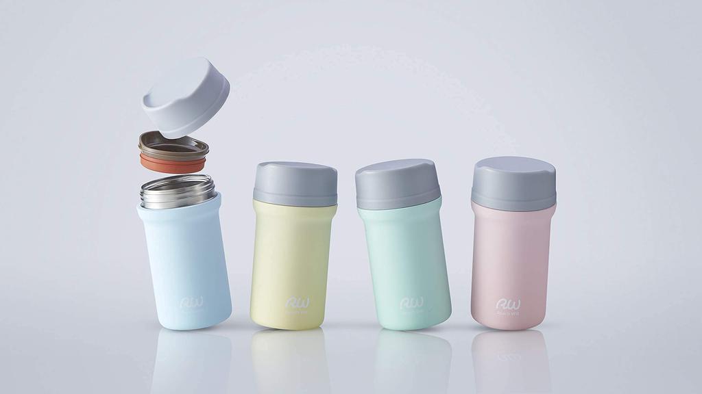 RW Reach Will Water Bottle (380ml  Pastel Blue) Stylish Mug Bottle (HotCold InsulationVacuum Insulated)