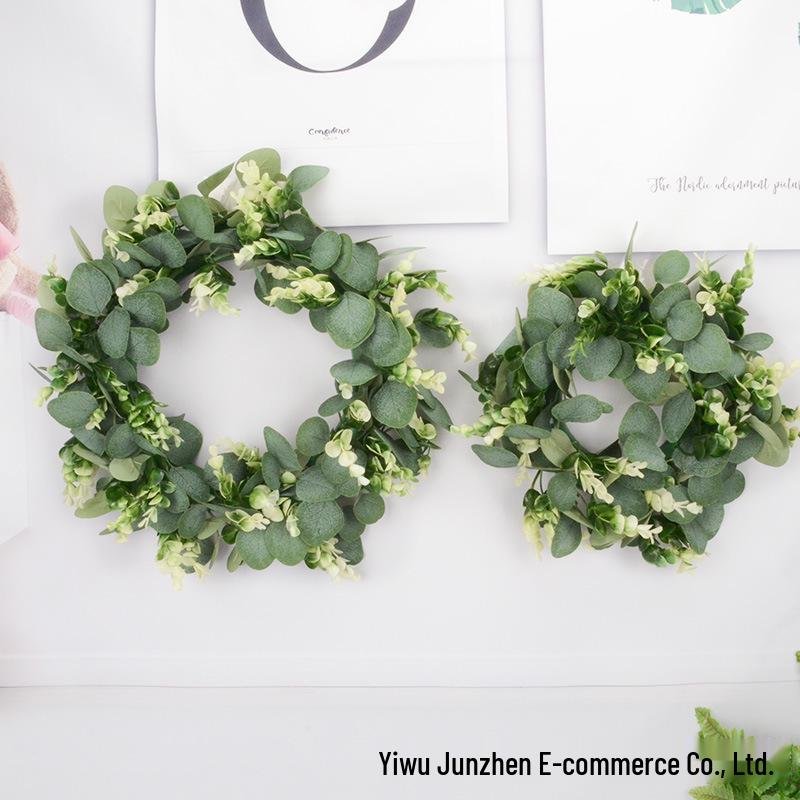 Eucalyptus Garden Wreath: Christmas & Wedding Hanging Ornament for Doors