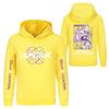 Kids' Long Sleeve Loose Pullover Letter Print Drawstring Hooded Sweatshirt