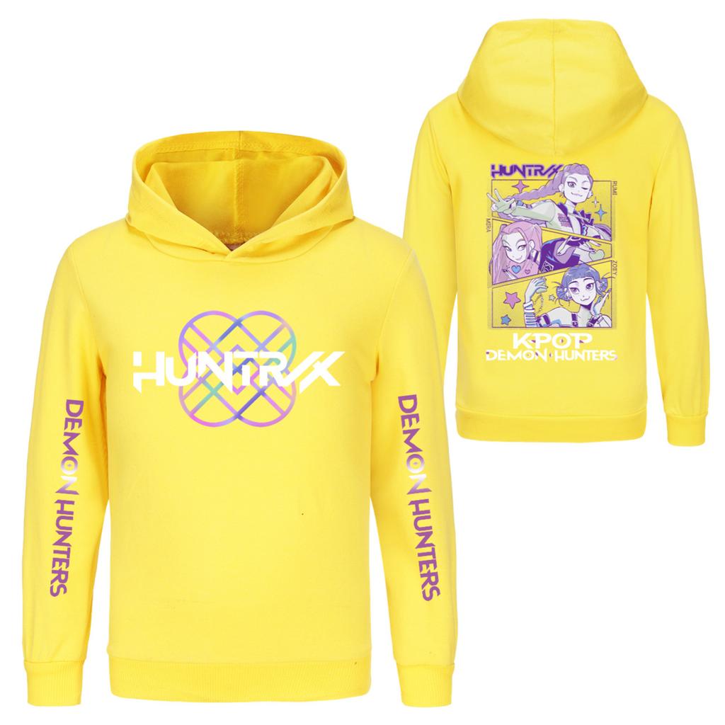 Kids' Long Sleeve Loose Pullover Letter Print Drawstring Hooded Sweatshirt
