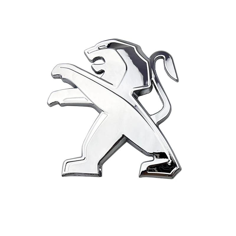 10.3x11cm Alloy Car Front Emblem Rear Trunk Badge Sticker for Peugeot 106 207 208 301 307 308 407 408 508 2008 3008 4008 5008
