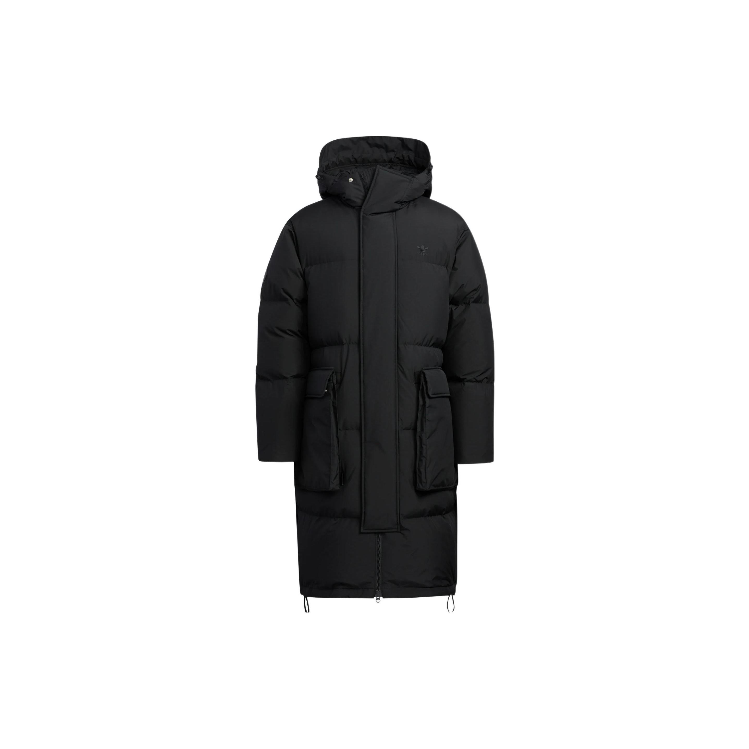 Мужские пуховики Adidas Originals Черный с капюшоном Умеренный Другое HS7291 XS
