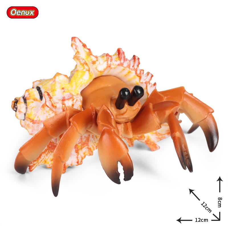 Oenux Ocean Animals Simulation Hermit Crab Nautiloidea Octopus Sea Life Model Figurines Action Figures Collection Kids Toy Gift