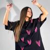American Retro 100% Cotton Heart Embroidery T-Shirt