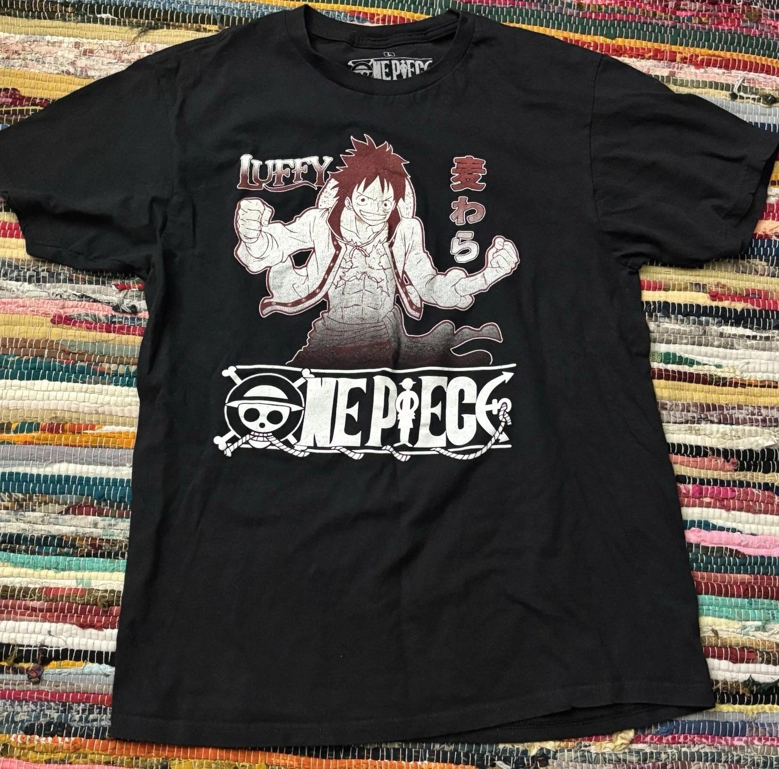 One Piece Men’s T Shirt Anime Manga Size Large NWOT Black Short Sleeve 4XL
