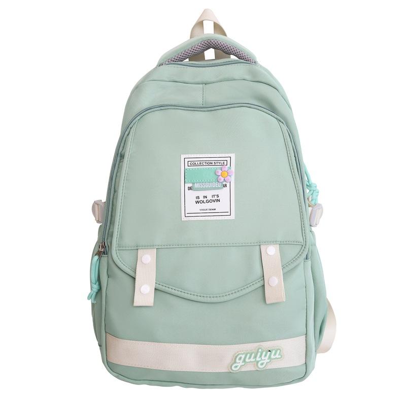 

Студенческий школьный рюкзак большой емкости, женские однотонные рюкзаки зелёный