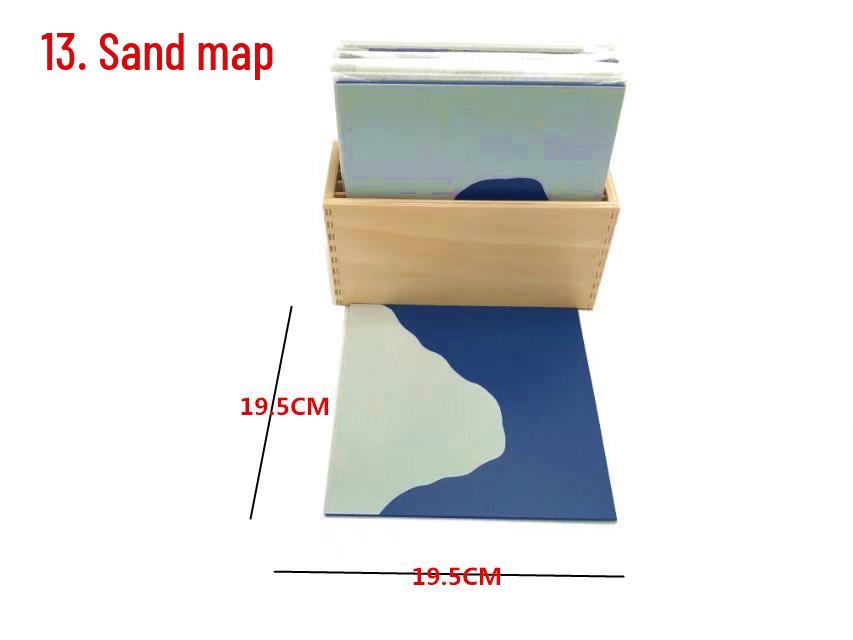 Montessori Beech Wood Map Puzzle & Flag Set for Classroom Display