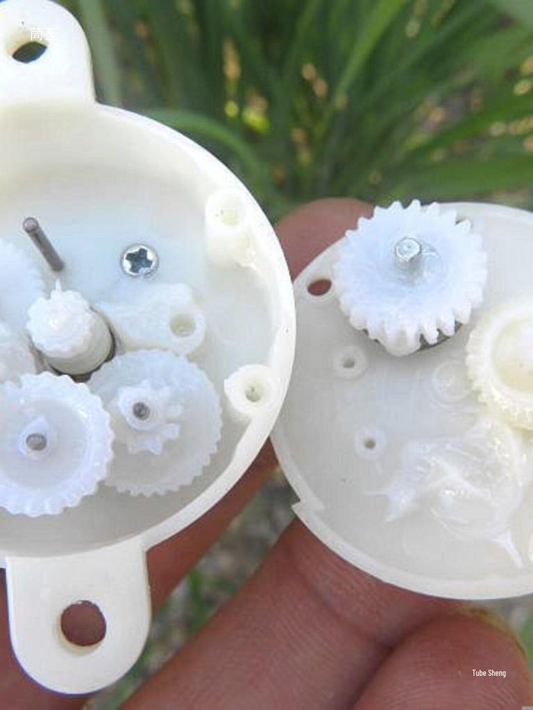 A6 12V Plastic DC Geared Motor, Metal Shaft & Pulley, 14 RPM DIY Experiment Accessory