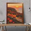 DIY Full Drill Diamond Painting Kit Autumn Harvest Pumpkins Sunset Ocean View Rhinestone Canvas Art Relaxing Handmade Gift for Adults
