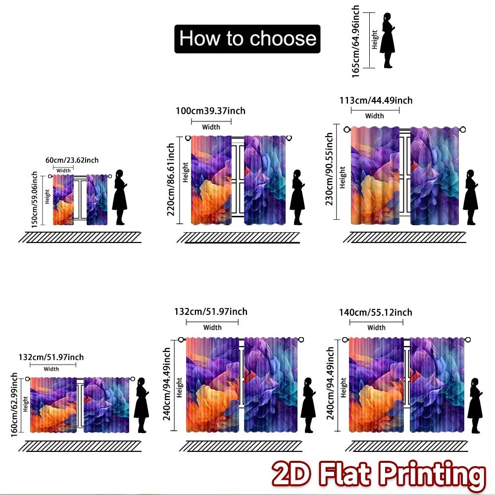 2D Flat Photography Backdrop Popular Background Cloth Colorful Fluid Swirls 100% Polyester Anniversary for Holiday Party