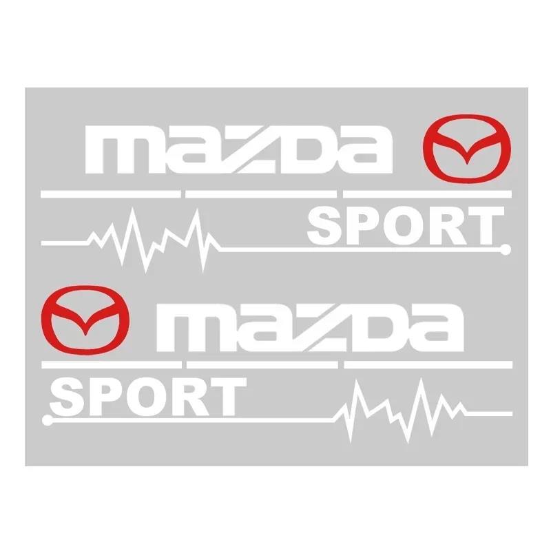 2Pcs Car Accessories Rearview Mirror Decor Stickers Badge Emblem Decal For Mazda 3 CX3 CX4 CX5 CX7 CX9 CX30 RX7 MX3 Axela Atenza h4