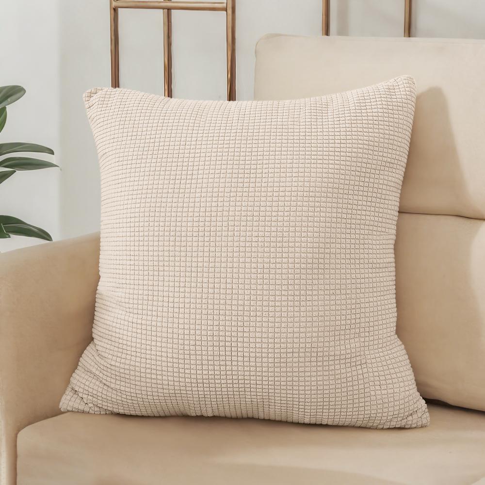 40x40 45x45 50x50 Housse de coussin Jacquard Couleur Unie pour Canapé Bureau Coussin lombaire Housse de coussin Décoration de Maison