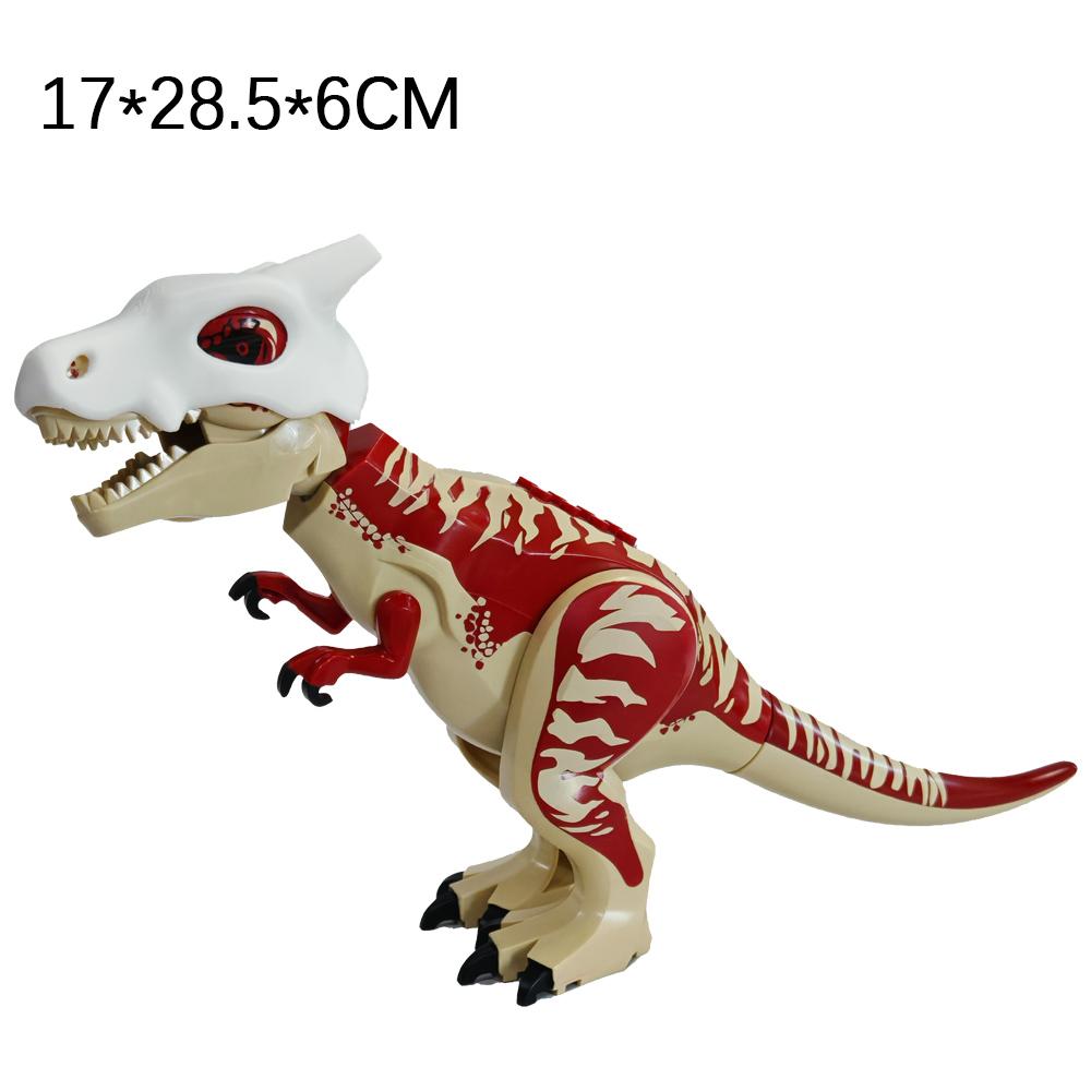 Jurassic Dinosaurs Skull Mask Building Blocks DIY Tyrannosaurus Action Figure Model Hat Gift