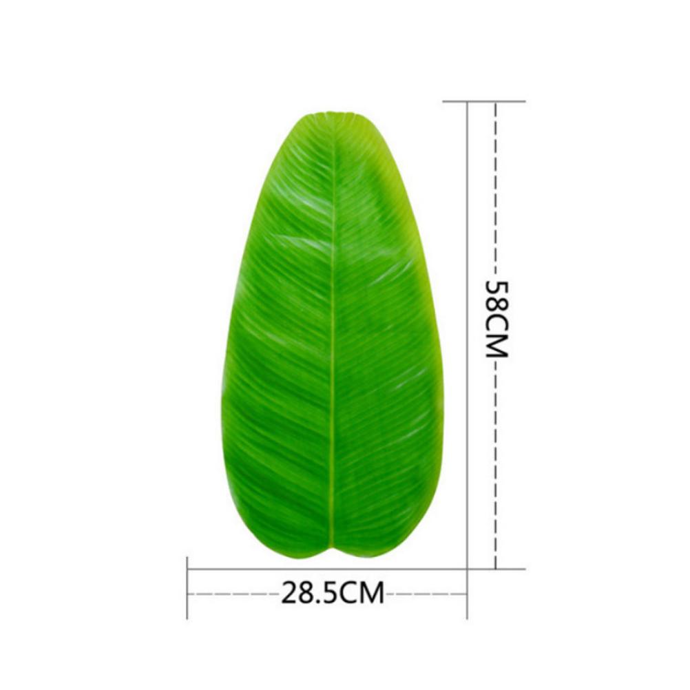 5pcs Artificial Banana Leaf Placemat Table Runner Party Decor