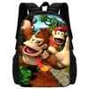 Child School Cartoon Donkeyeds Kongs Bananzaeds Backpack with Lunch Bags ,Pencil Bags ,School Bags for Boys Girls Best Gift
