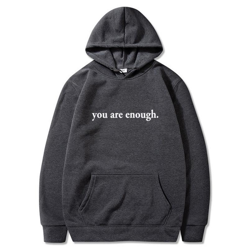 Damen Oversized Hoodie mit Fleece-Futter, Buchstaben-Slogan-Print, Kängurutasche und Kordelzug.