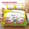 Diddl the Jumping Mouse3 Pattern Bedding Quilt Set  Home Decoration  Gift (1 * Duvet Cover + 2 * Pillowcase  Without Core)