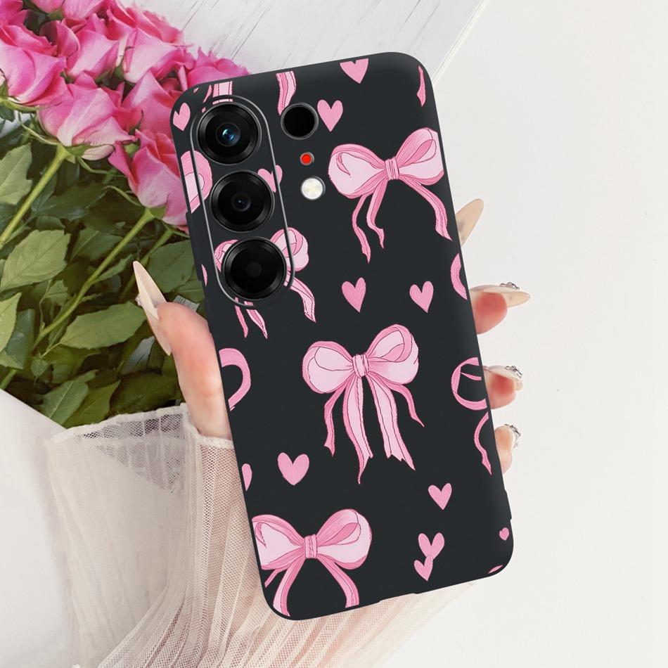 For Tecno Camon 50 4G CN5 Cute Flower Butterfly Cat Painted Case For Tecno Camon50 4G Black Silicone Soft Phone Cases