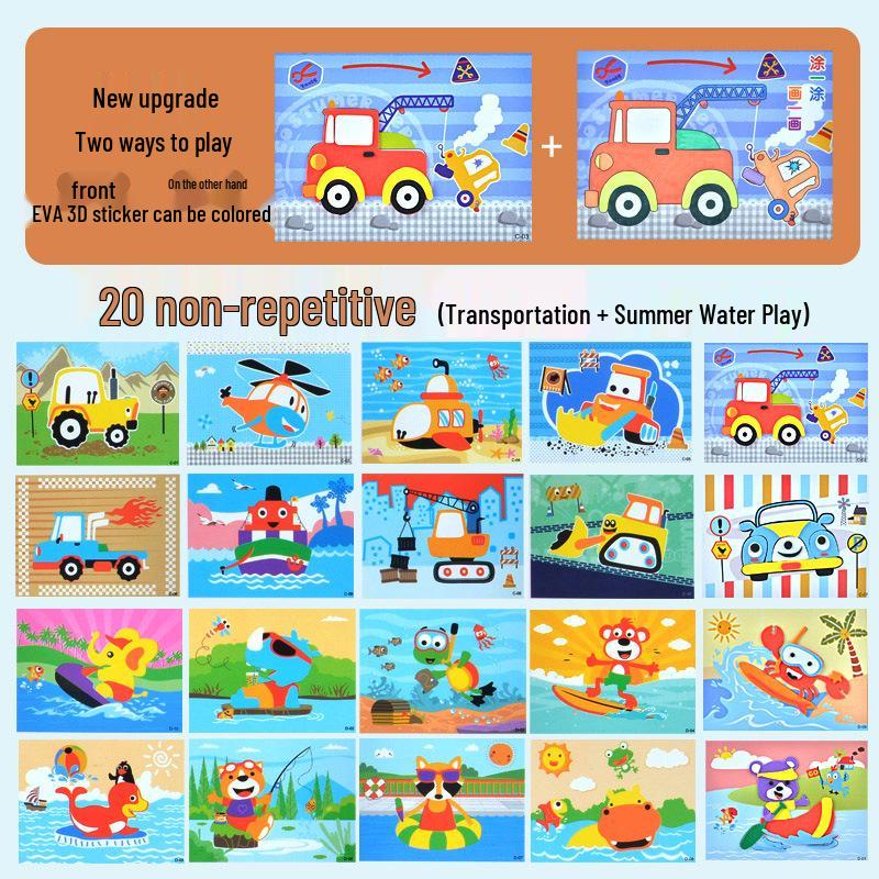 

Детский набор для творчества 3D EVA наклеек: Креативные материалы ручной работы для детского сада