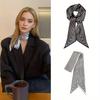 A Easy 37.01inch Long Black and White Striped Scarf, Perfect for Decorating A Commuting Shirt Can Be Used As A Small Neck Scarf Hair Tie Bag Accessory