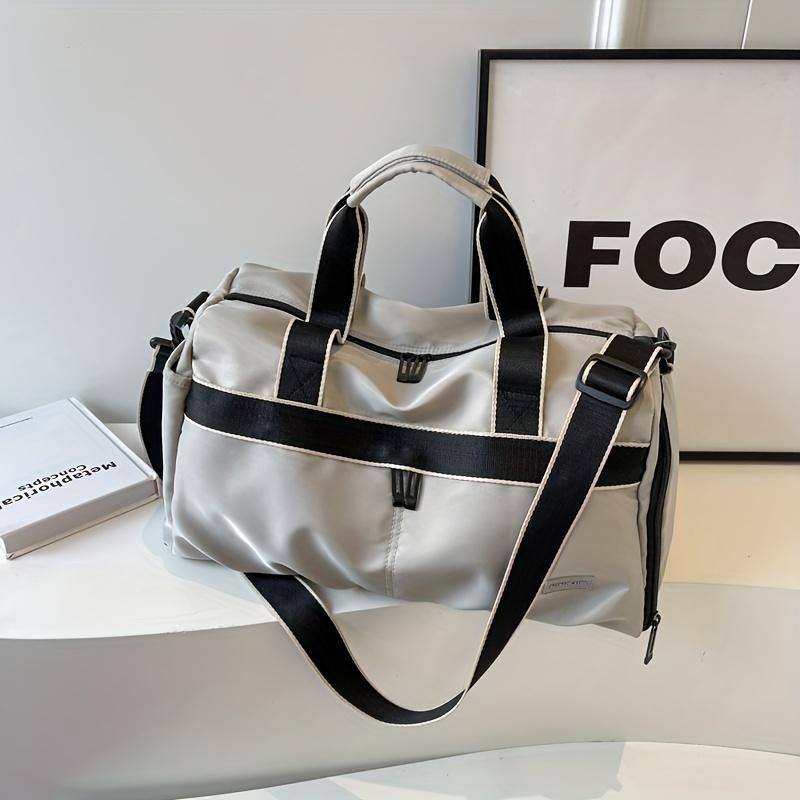 

Женская дорожная сумка-даффл большой вместимости с отдельным отделением для обуви, повседневная многофункциональная спортивная сумка-даффл, подходит для спортзала, йоги, путешествий 43cm×24cm×22cm серый