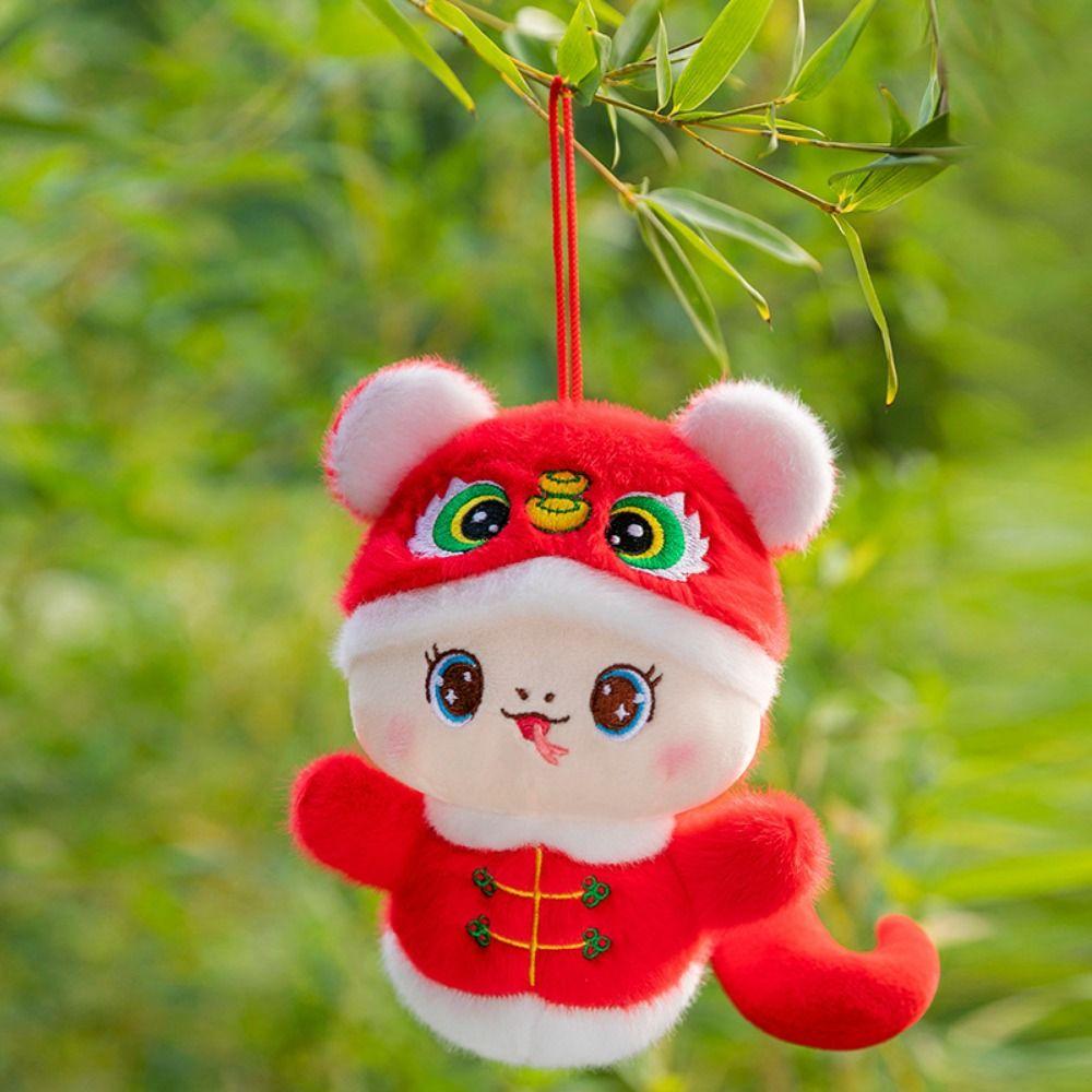 Chinese Style Snake Year Plush Toy The God of Wealth Lucky Snake Doll Plushies  Birthday Gifts