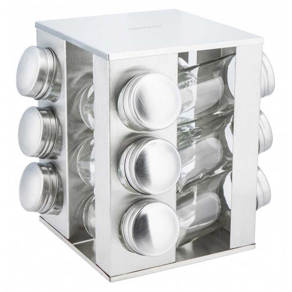 KINGHOFF KH-4008 SPICE RACK 12 CONTAINERS