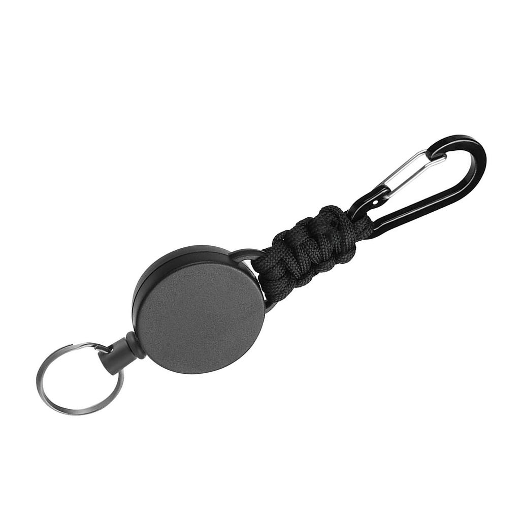 Retractable Rope Carabiner Keychain Telescopic Paracord Braided Keychain Backpack Buckle Outdoor Carabiner Hook Durable