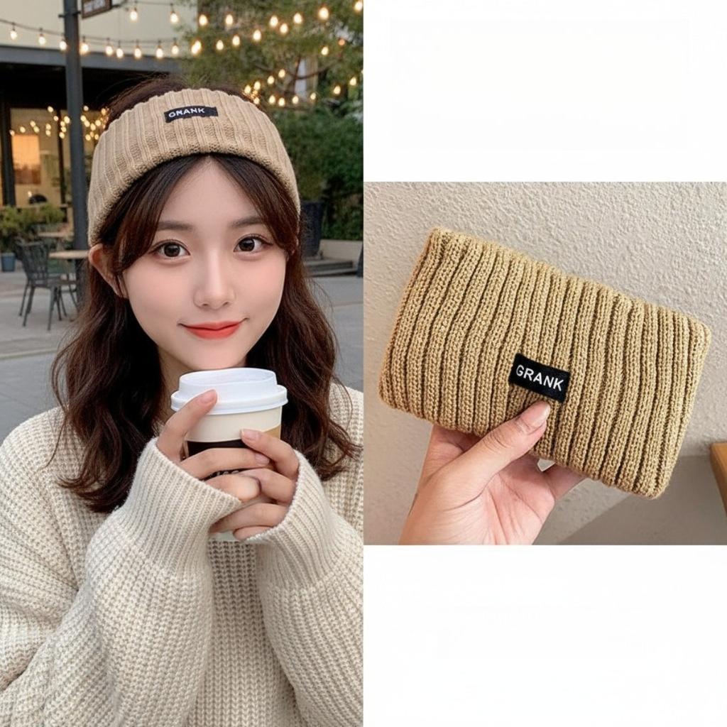 Sports Headband, Wide Edge, Face Wash Headband, External Wear, Solid Color, Pullover, Knitted Headband