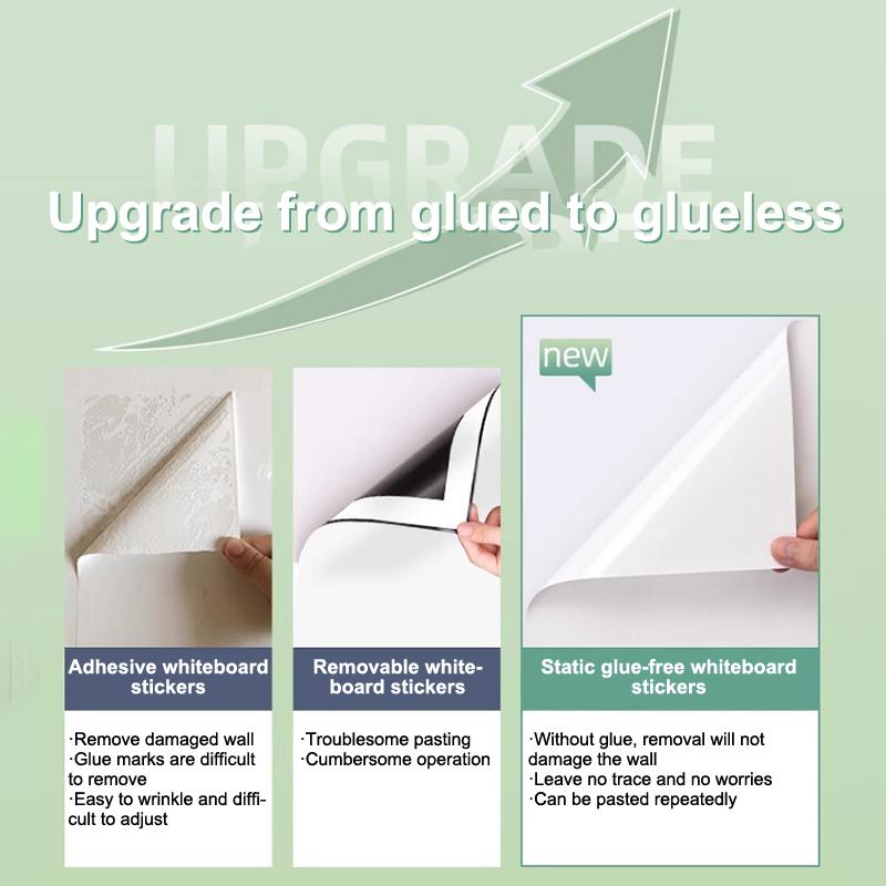  Electrostatic Whiteboard Sticker Reusable Pp Teaching Graffiti Drawing Board Removable Household Erasable Whiteboard