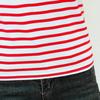 95 Cotton Long Sleeved Striped T-shirt Women's Fashion Spring Autumn New V-neck Bottoming Blouse