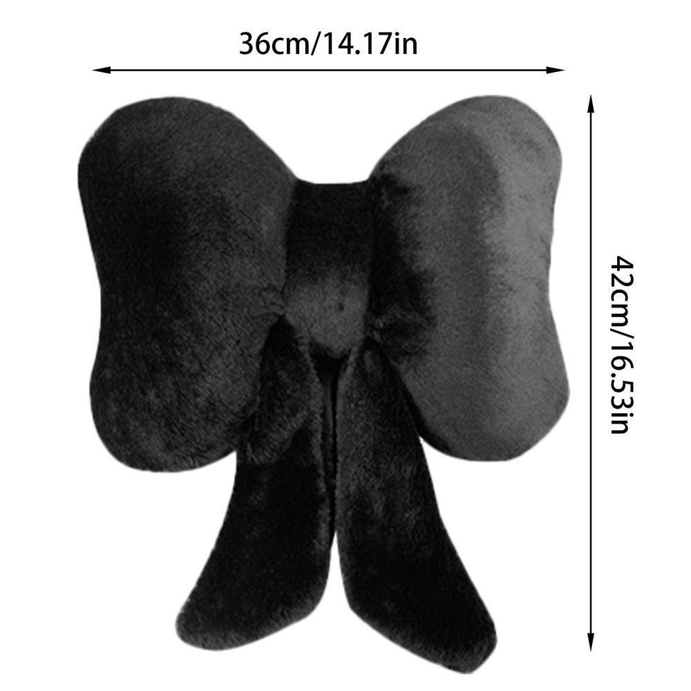Car Headrest Pillow Plush Cute Car Neck Pillows Universal Neck & Cervical Pillows For Home And Office Chair Bow Tie Neck Pillow