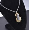 Fashion Double Gear Pendant Necklace Trendy Men's Hip Hop Jewelry Jewelry