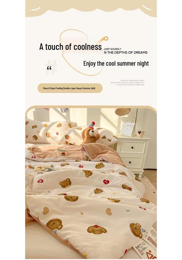 Ultra-Soft Summer Quilt for Mother and Baby - Light, Breathable Cotton for Comfort
