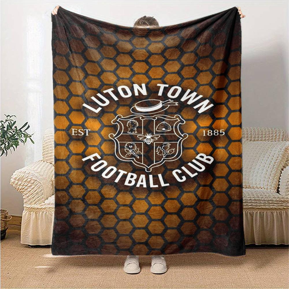 Coperta in Flanella con Stampa Luton Town FC Alta Qualità Calda Confortevole Coperta per Tutte le Stagioni Perfetta per Regali Decorazione per la Casa