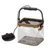 Tsulino See-Through Memory Bucket for Fishing, Khaki, 21cm