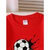 European sizes Soccer Ball Splash Girls' Crew Neck Sweatshirt, Autumn Winter Western Top, Long Sleeved Casual.