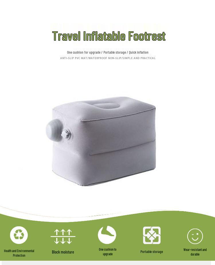 Two-Layer Portable Inflatable Footrest Mat for Yoga & Travel